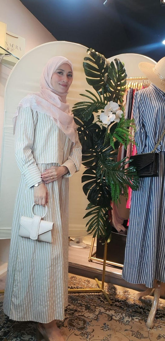 Emma Dress Set (Stripe)